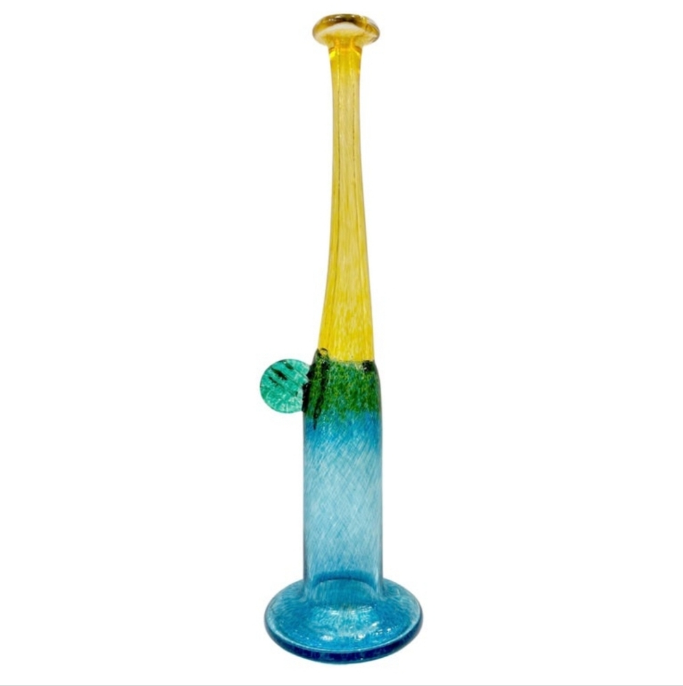 The Kosta Boda Bertil Vallien Glass Vase from Wind Pipe series
